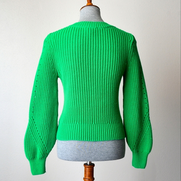 H&M Balloon Sleeve Pointelle Knit Sweater - Picture 4 of 5